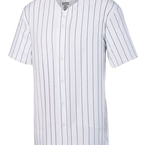 Unisex Pinstripe Full Button Baseball Jersey Thumbnail