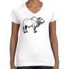 Women's Fine Jersey V-Neck Tee Thumbnail