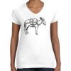 Women's Fine Jersey V-Neck Tee Thumbnail