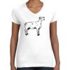 Women's Fine Jersey V-Neck Tee Thumbnail