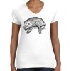 Women's Fine Jersey V-Neck Tee Thumbnail