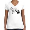 Women's Fine Jersey V-Neck Tee Thumbnail
