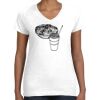 Women's Fine Jersey V-Neck Tee Thumbnail