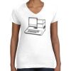 Women's Fine Jersey V-Neck Tee Thumbnail