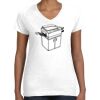 Women's Fine Jersey V-Neck Tee Thumbnail