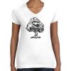 Women's Fine Jersey V-Neck Tee Thumbnail