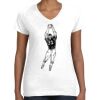 Women's Fine Jersey V-Neck Tee Thumbnail