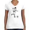 Women's Fine Jersey V-Neck Tee Thumbnail