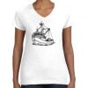 Women's Fine Jersey V-Neck Tee Thumbnail