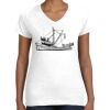 Women's Fine Jersey V-Neck Tee Thumbnail