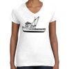 Women's Fine Jersey V-Neck Tee Thumbnail