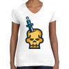 Women's Fine Jersey V-Neck Tee Thumbnail